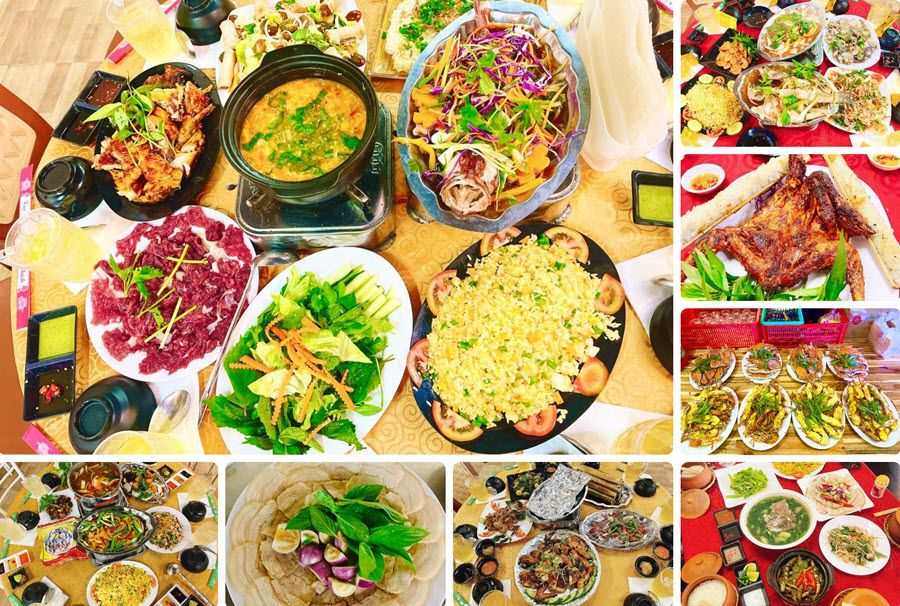 Thực đơn đa dạng nhiều món ăn ngon tại nhà hàng Xứ Phan