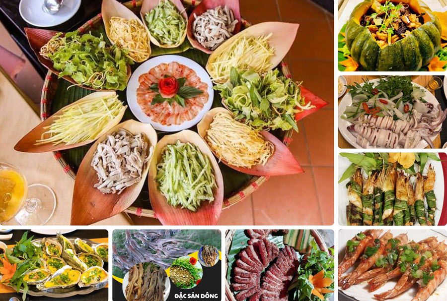 Thực đơn nhiều món ăn ngon tại nhà hàng Vườn Bia ở Phan Rang - Ninh Thuận