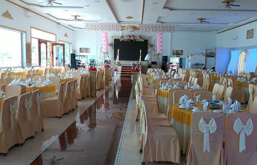 Không gian bên trong của nhà hàng tiệc cưới Vương Thanh 