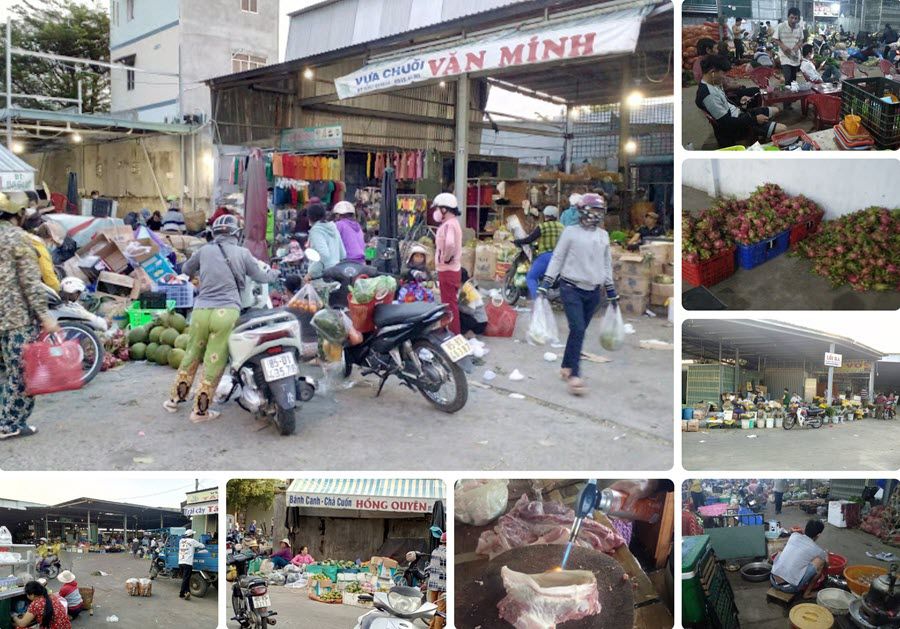 Đa dạng các mặt hàng được bày bán tại chợ Nông sản Phan Rang