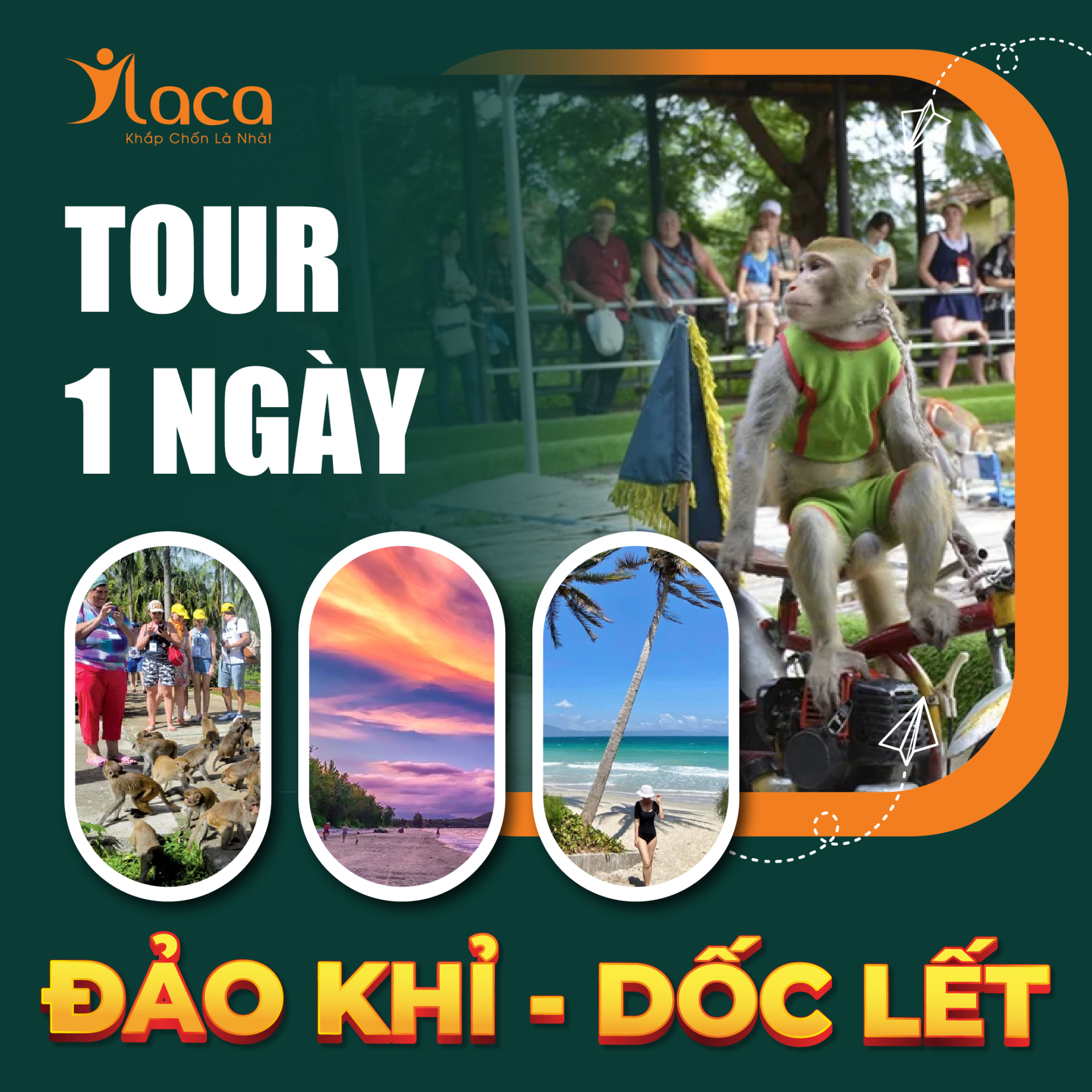 Tour Đảo Khỉ – Dốc Lết 1 Ngày [Cao Cấp – Trọn Gói]