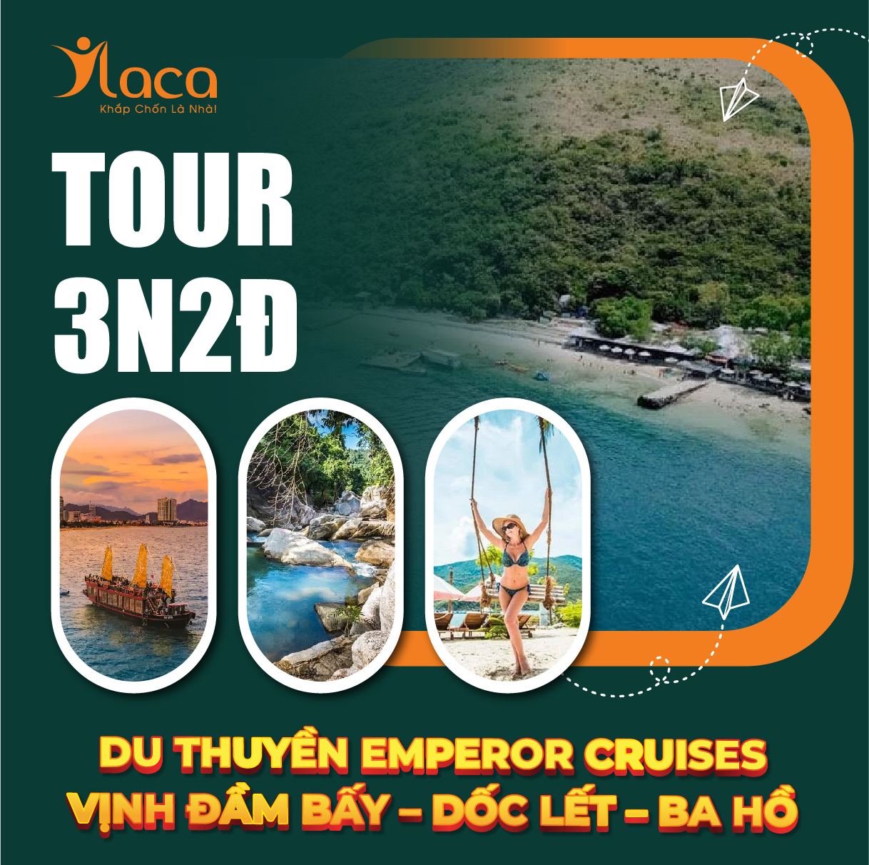 TOUR DU THUYỀN EMPEROR CRUISES – VỊNH ĐẦM BẤY – DỐC LẾT – BA HỒ 3N2Đ