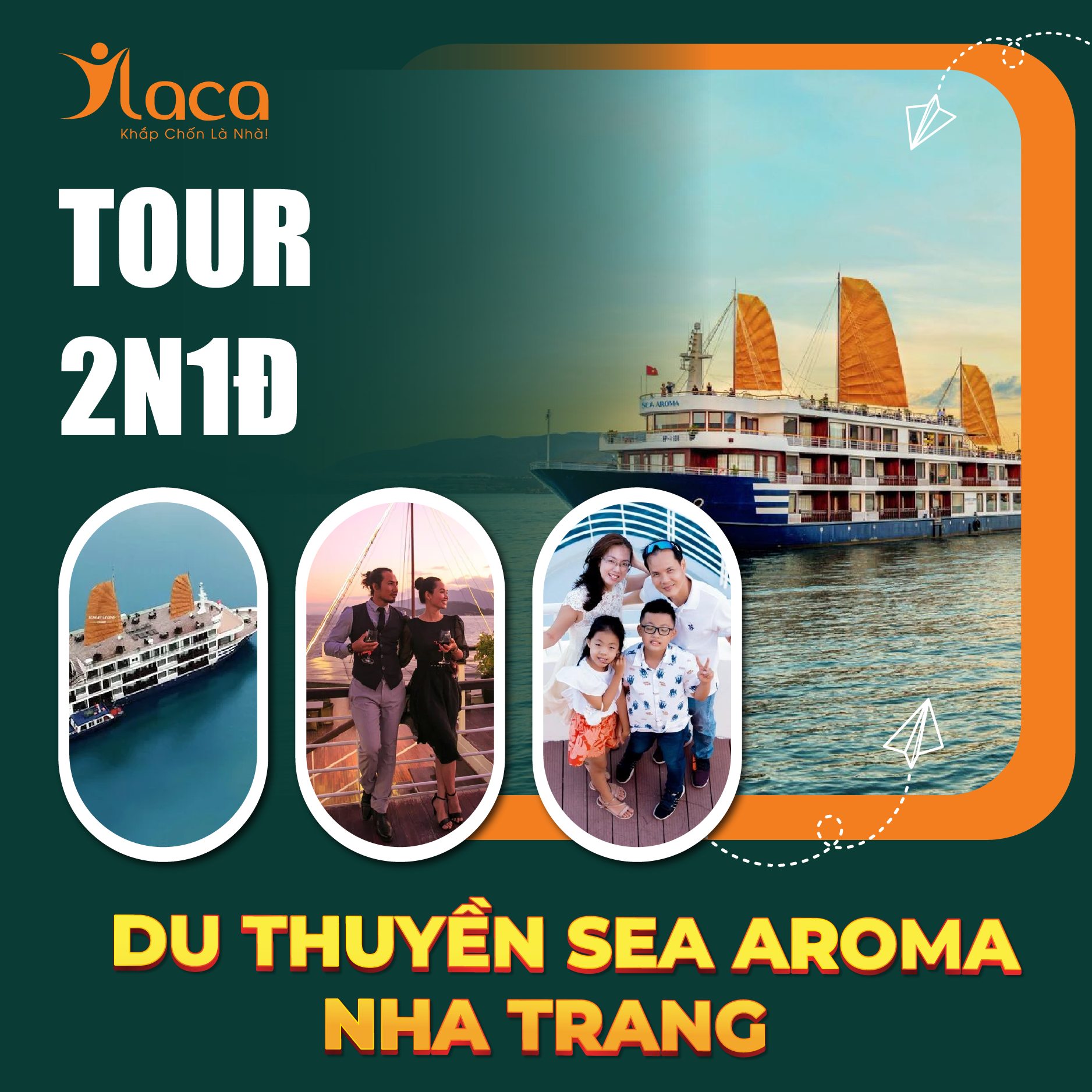 TOUR DU THUYỀN SEA AROMA NHA TRANG 2 NGÀY 1 ĐÊM TRỌN GÓI