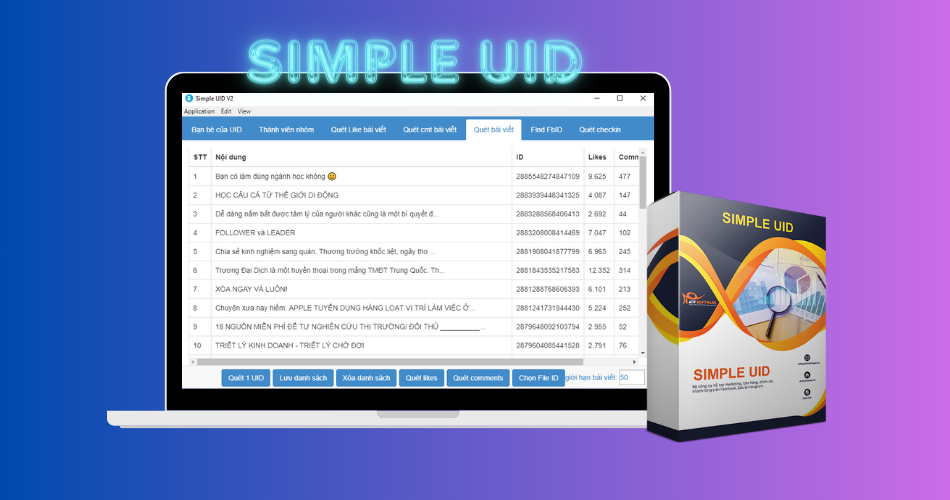 Phần mềm Simple UID