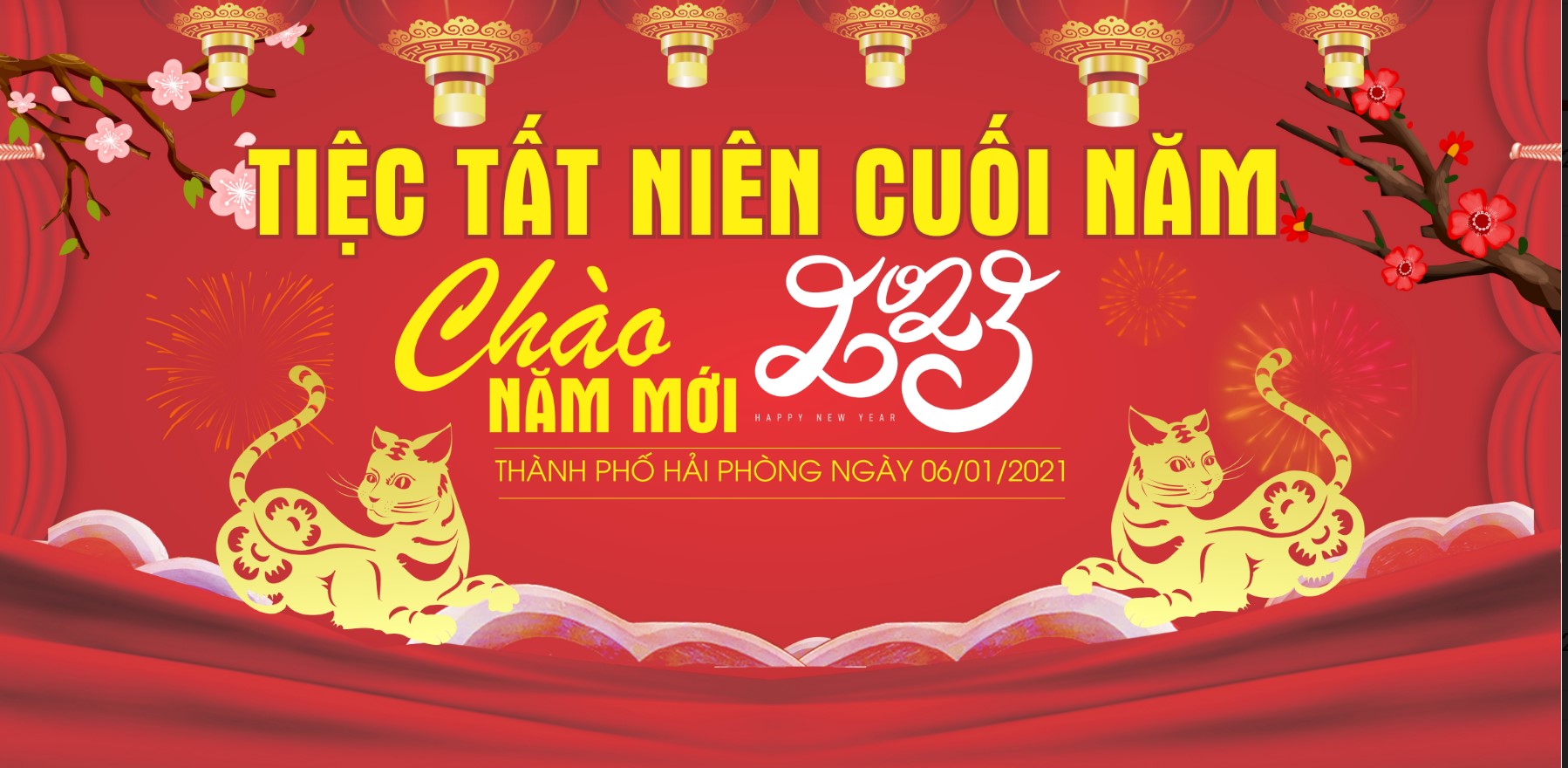 Thiết kế tổng thể cho tiệc tân niên, tất niên, cuối năm