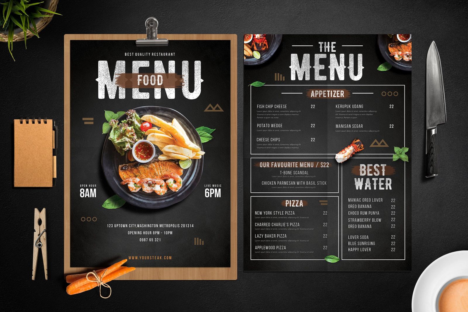 thiết kế Menu tại Bảo Lộc